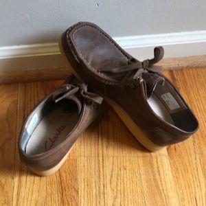 Clark’s Brown Leather boots/Wallabee style